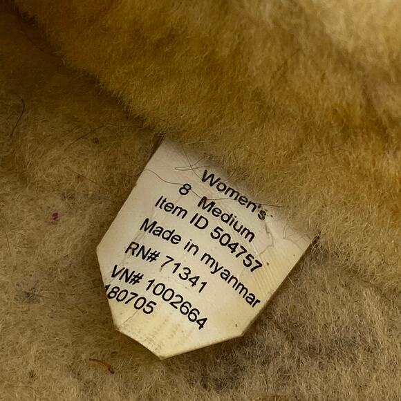 Women's L.L. BEAN Size 8 Medium Shearling Lined Suede Slippers Moccasins Loafers - Picture 13 of 14